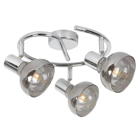 ■ CORPURI DE ILUMINAT - PLAFONIERA RABALUX HOLLY 5558 CROM FUMURIE E14 3X40W