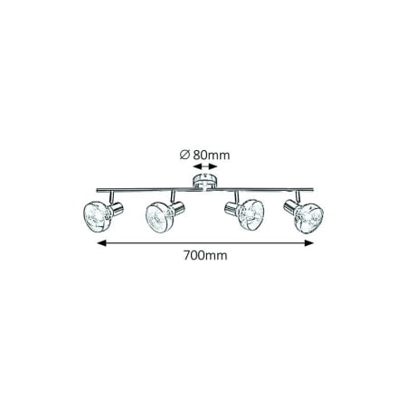 PLAFONIERA RABALUX HOLLY 5559 CROM FUMURIE E14 4X40W [1]
