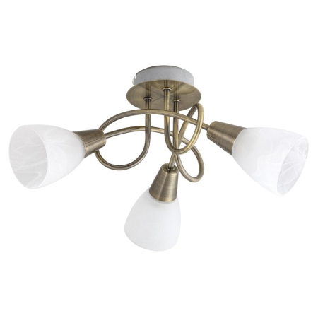 ■ CORPURI DE ILUMINAT - PLAFONIERA RABALUX JENNA 5533 BRONZ ANTIC ALB E14 3X40W