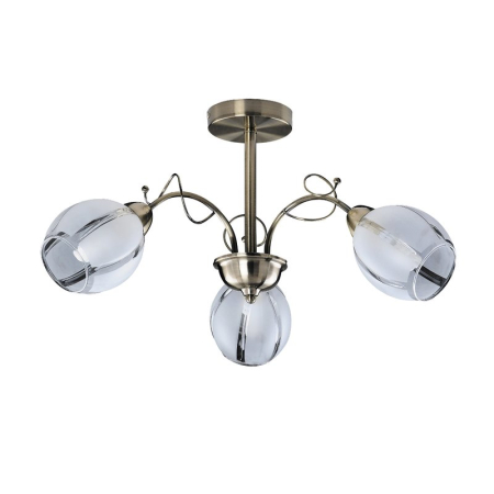 ■ CORPURI DE ILUMINAT - PLAFONIERA  JOEL 2270 BRONZ E27 3X60W D600MM