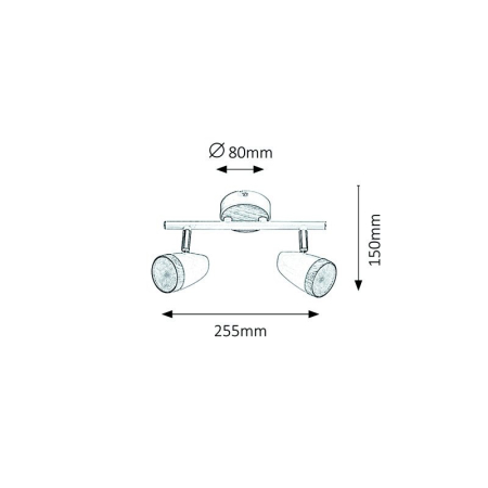 PLAFONIERA KAREN 5565 ALB LEMN LED 8W [1]