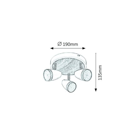 PLAFONIERA  KAREN 5566 ALB LEMN LED 12W [1]