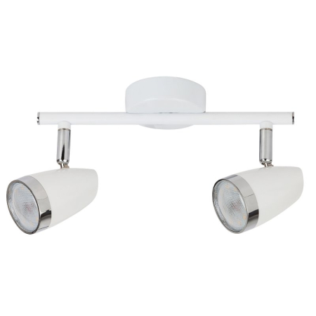 ■ CORPURI DE ILUMINAT - PLAFONIERA KAREN 6667 CU SPOTURI ALB CROM LED 8W 260X120MM