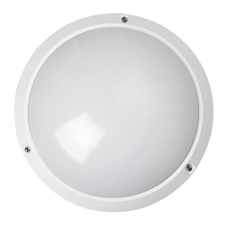 ■  ILUMINAT TEHNIC - PLAFONIERA LENTIL 5810 DE EXTERIOR ALB E27 1X60W D270MM