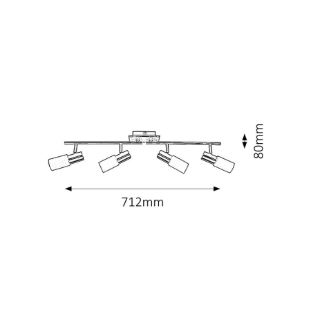 PLAFONIERA  LOGAN 6099 CROM E14 4X40W 825X150MM [1]