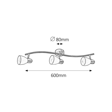 PLAFONIERA SOMA 6308 BRONZ ALB E14 3X40W 610MM [1]