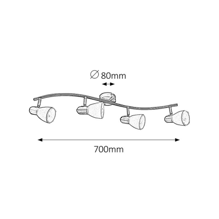 PLAFONIERA RABALUX SOMA 6309 BRONZ ALB E14 4X40W 700MM [1]