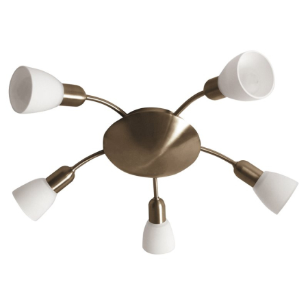 ■ CORPURI DE ILUMINAT - PLAFONIERA RABALUX SOMA 6310 BRONZ ALB E14 5X40W D530MM