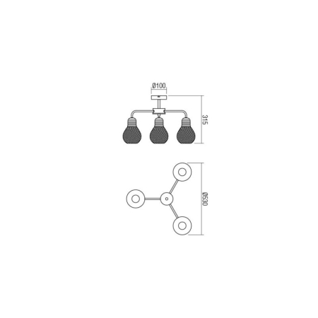 PLAFONIERA  EDISON 01-1576 E27 3X42W [1]