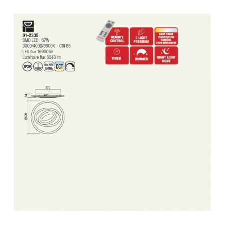Plafoniera LED Stratos 01-2335 [1]