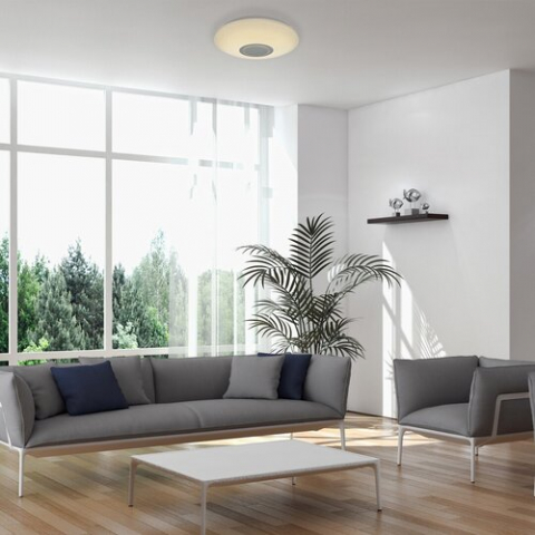 Plafoniera led conectare wi-fi muzica, reglare culori cu telecomanda, conectare telefon [9]