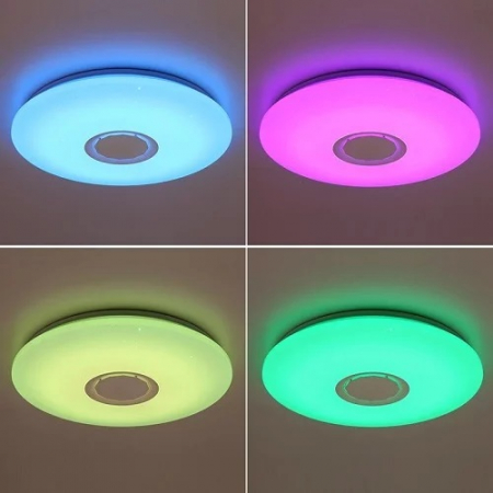 Plafoniera led conectare wi-fi muzica, reglare culori cu telecomanda, conectare telefon [3]