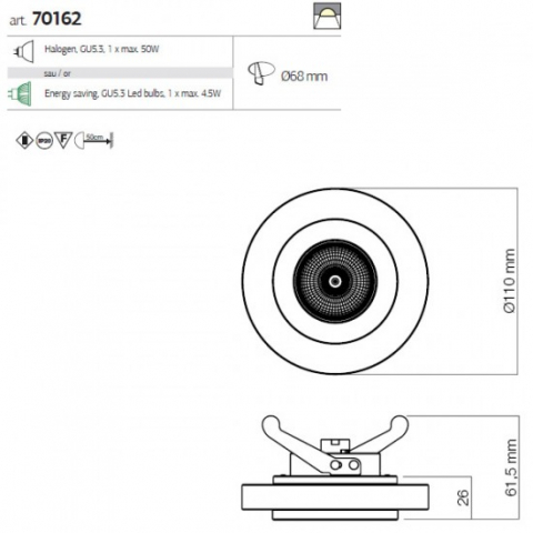 SPOT CRISTAL GU10 1X50W [1]