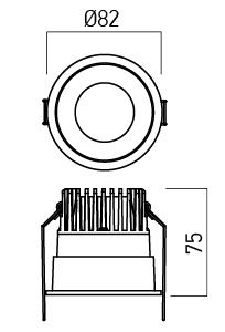 SPOT LED INCASTRAT XCLUB 1X11W 2700K/3000K/4000K AURIU IP20 CU02UWW50 GD AURIU ARELUX [1]