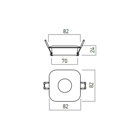 SPOT LED INCASTRAT XCOVER PATRAT  FIX GU10 IP20 NEGRU ARELUX [1]
