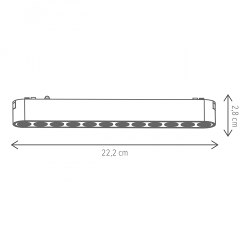 Spot liniar alb slim track light 12W LN pentru sina magnetica [1]