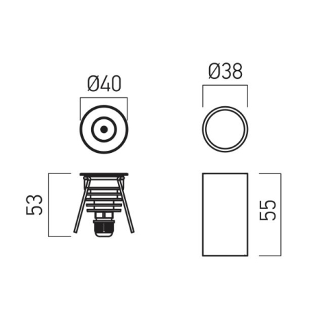 SPOT PAVAJ LED XGROUND ROTUND 1X3W 24V DIMABIL IP67 4000K [1]
