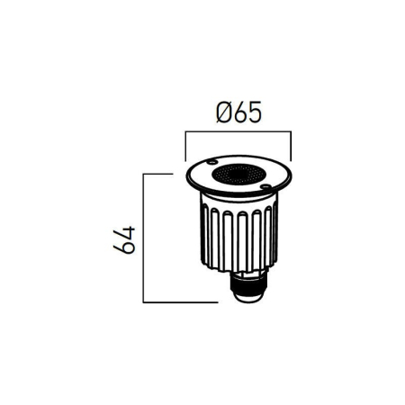 SPOT PAVAJ LED XGROUND ROTUND 1X6W CREE 4000K 36° IP67 INOX ARELUX [2]