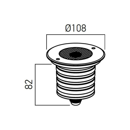 SPOT PAVAJ LED XROUND ROTUND 1X15W COB LED 3000K 40GRD IP67 INOX ARELUX [1]