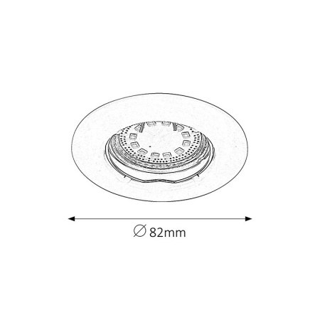 PLAFONIERA RABALUX LITE 1048 INCASTRATE - TAVAN BRONZ GU10 3X50W D82MM [1]