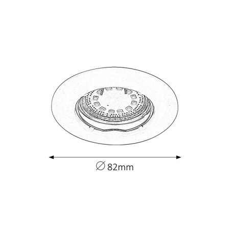 SPOT RABALUX LITE 1163 INCASTRATE - TAVAN GU10 3X50W D82MM [1]