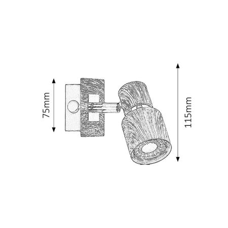 SPOT MERKUR 6125 ARGINTIU ALB GU10 1 50W 75X120MM [1]