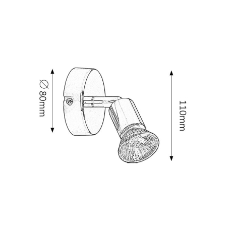 SPOT NORTON 6045 CROM GU10 1 50W 80X120MM [1]