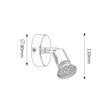SPOT RABALUX NORTON LED SPOTURI CROM GU10 1 50W 80X120MM [1]