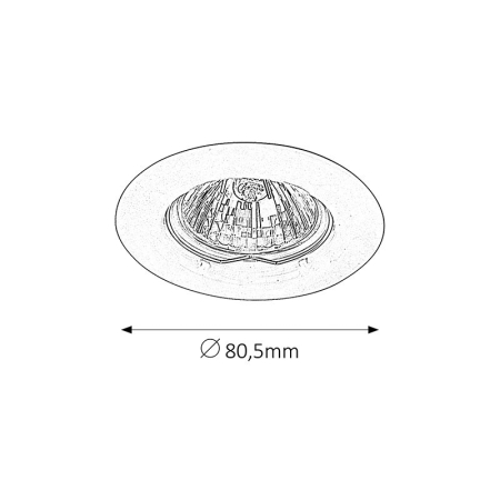 SPOT RELIGHT SPOTURI INCASTRATE - TAVAN ALB GU5.3 12V 1 50W D80.5MM [1]