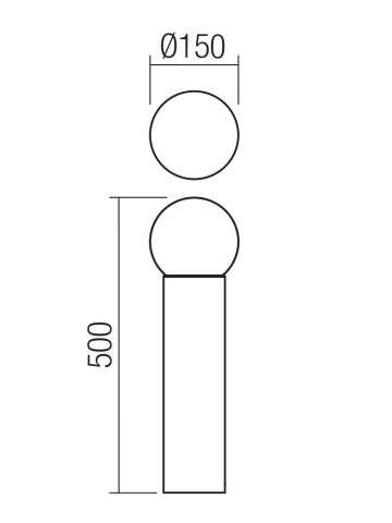 STALP EXTERIOR GRI 1XE27 IP44 [1]
