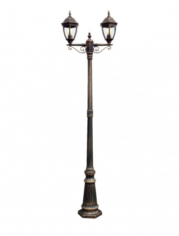■  ILUMINAT DE EXTERIOR - STALP SEVILLA 2X42W E27 AUR PATINAT H2256MM
