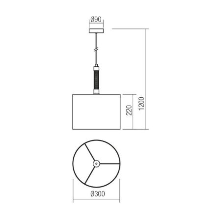 SUSPENSIE ASTRID 1X42W E27 ARGINTIU [1]