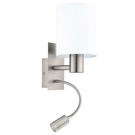 APLICE MODERNE - APLICA LED  PASTERI 96477 1X40W;1X3.5W LUMINA CALDA NICHEL SATIN 150X380