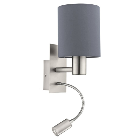 APLICE MODERNE - APLICA PASTERI 96479 1X40W;1X3.5W LUMINA CALDA NICHEL SATIN 150X380