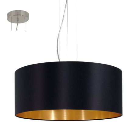 CANDELABRE MODERNE & PENDULE - SUSPENSIE EGLO MASERLO 31605 E27 3X60W NICHEL IP20 D530