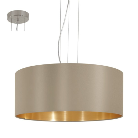 ■ ILUMINAT DE INTERIOR - SUSPENSIE EGLO MASERLO 31607 E27 3X60W NICHEL IP20 D530