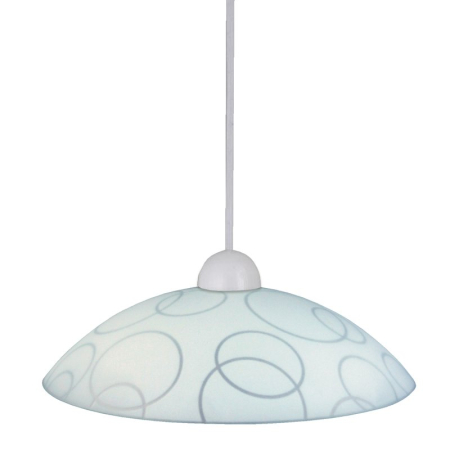 ■ CORPURI DE ILUMINAT - SUSPENSIE RABALUX ADA 1844 CU 1 BRAT ALB TRANSPARENT E27 1X60W D300MM