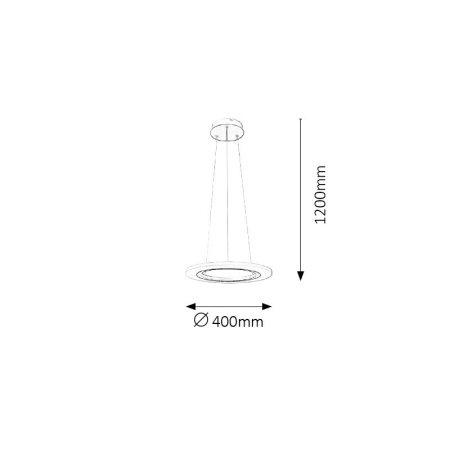 SUSPENSIE RABALUX ADRIENNE 2428 LED ARGINTIU ALB LED 20W [1]