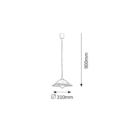 SUSPENSIE  ALABASTRO 3955 CU 1 BRAT E27 1X60W D310MM [1]