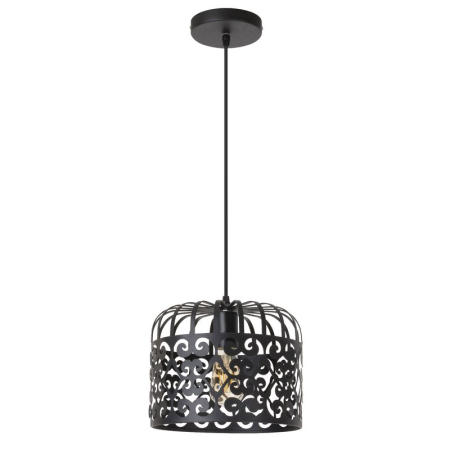■ CORPURI DE ILUMINAT - PENDUL ALESSANDRA 2156 CU 1 BRAT NEGRU MAT NEGRU E27 1X60W
