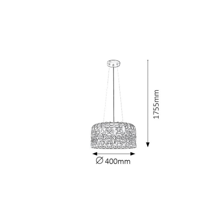 SUSPENSIE ALESSANDRA 2158 MODERNE NEGRU MAT NEGRU E27 3X60W [1]