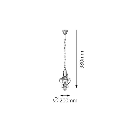 SUSPENSIE RABALUX ENNA 7869 CU 1 BRAT NEGRU BRONZ E14 1X40W D200X400MM [2]