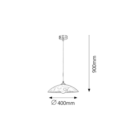 PENDUL  HARMONY LUX SUSPENSIE CU 1 BRAT ALB ALB E27 1X60W D400MM [1]