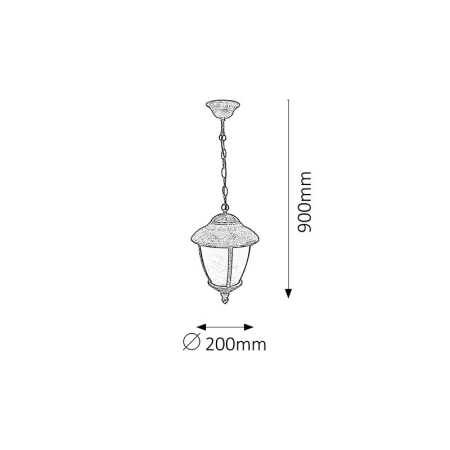 SUSPENSIE  MADRID  AURIU ANTIC ALB E27 1X60W D200X310MM [1]