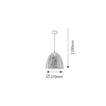 SUSPENSIE  MANORCA 2277 CU 1 BRAT NEGRU NEGRU E27 1X40W [1]