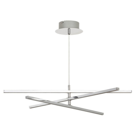 SUSPENSII CU LED - SUSPENSIE RABALUX MEREDITH 2480 LED CROM ALB LED 18W D600MM