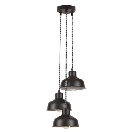 ■ CORPURI DE ILUMINAT - SUSPENSIE  OWEN   NEGRU E27 3X25W D280MM