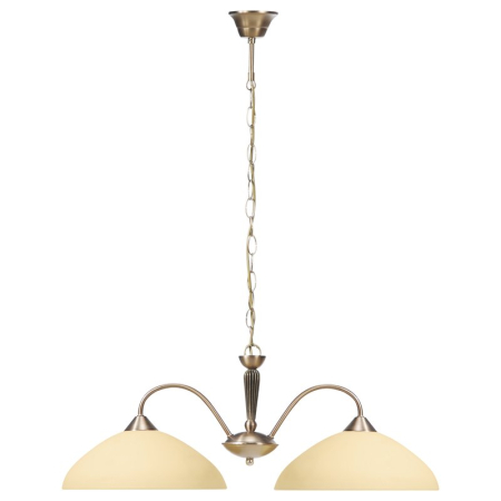 ■ CORPURI DE ILUMINAT - LUSTRA REGINA 8177 CU MAI MULTE BRATE BRONZ CREM E27 2X60W 690X270MM
