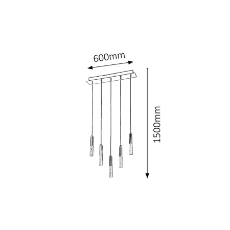 SUSPENSIE RABALUX RHEIA 5764 LED CROM LED 25W 600X100MM [1]