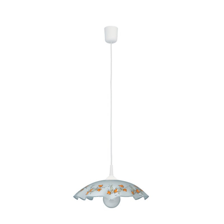 ■ CORPURI DE ILUMINAT - SUSPENSIE  VINO 4782 CU 1 BRAT ALB ORANGE E27 1X60W D400MM